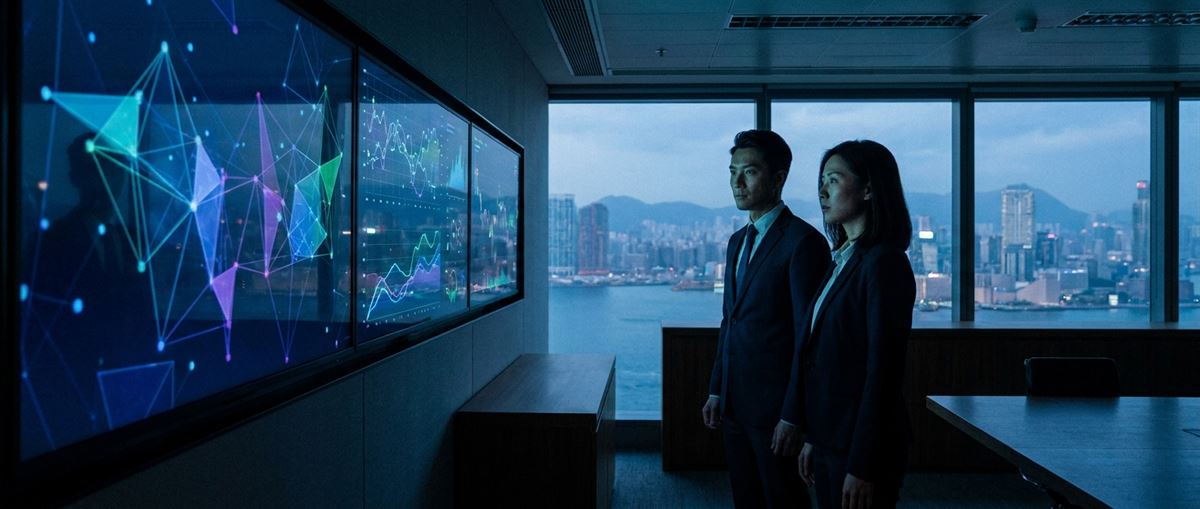 調查團隊於香港辦公室分析區塊鏈資金流向